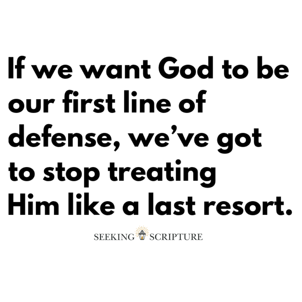 God is not a last resort